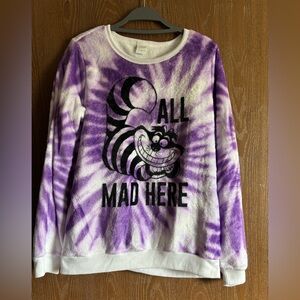 Disney Purple Tie-Dye Cheshire Cat Sweater
